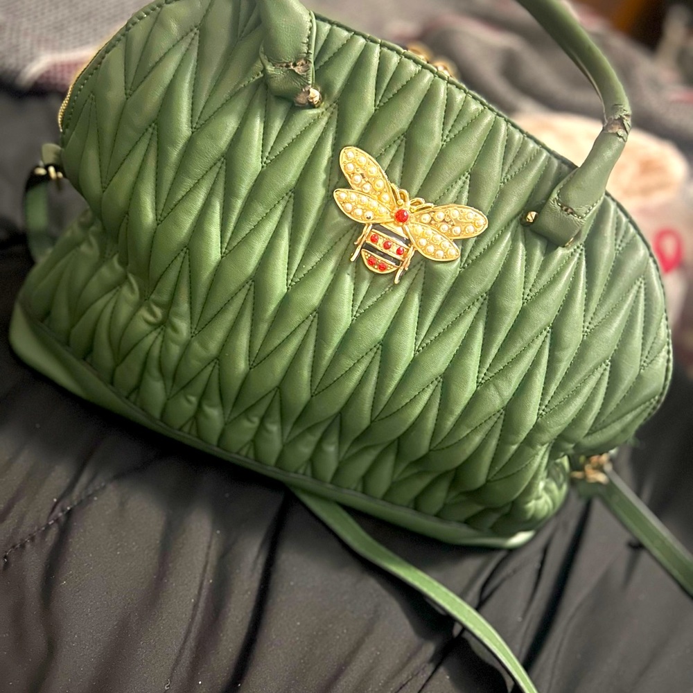 Beautiful Olive Green Butterfly Purse